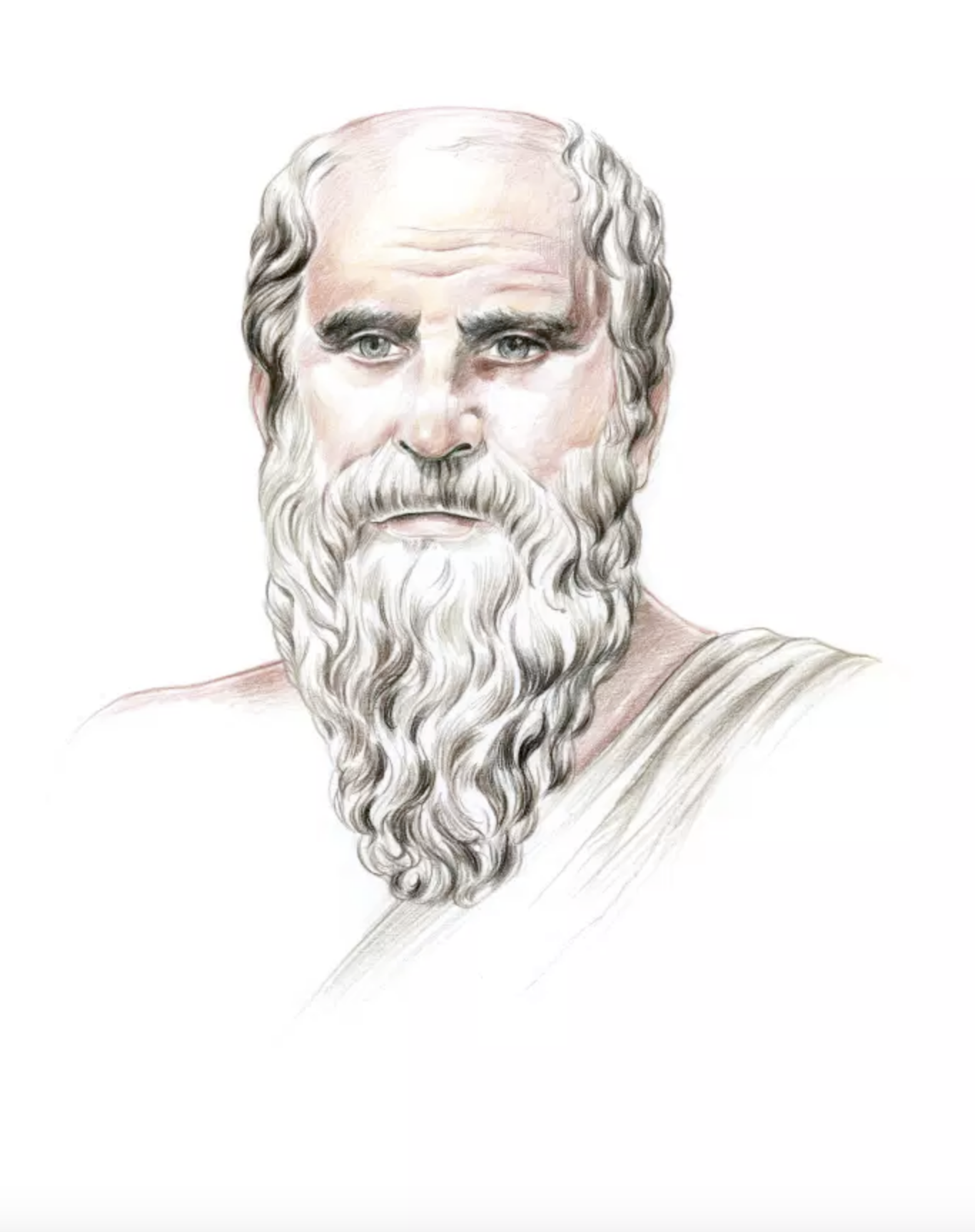 Illustration - Biographie. Diogène sans tonneau